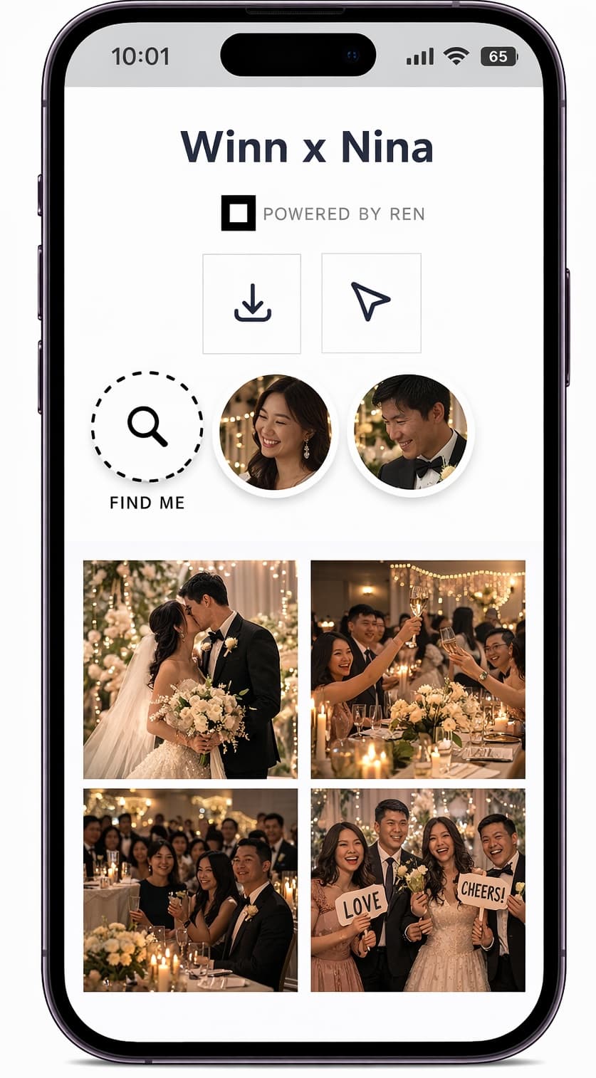 ถ่ายรูป: แขกกด "Find me" แล้วอัปโหลดรูปเซลฟี